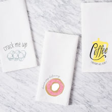 hight quality printing funny doughnut square kitchen towel tea towel TT-019